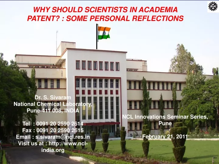 why should scientists in academia patent some