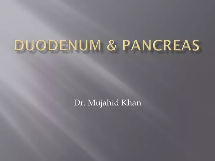 duodenum pancreas