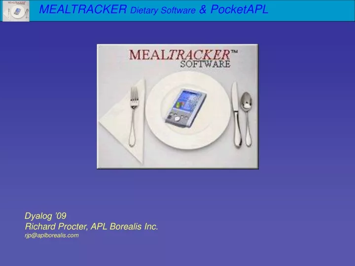 mealtracker dietary software pocketapl