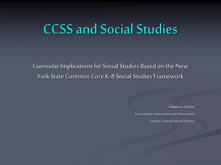 ccss and social studies