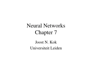 Neural Networks Chapter 7