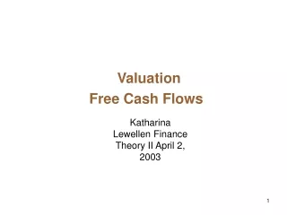 Valuation Free Cash Flows