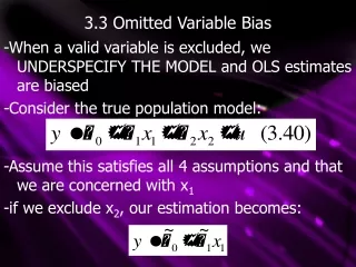 3.3 Omitted Variable Bias