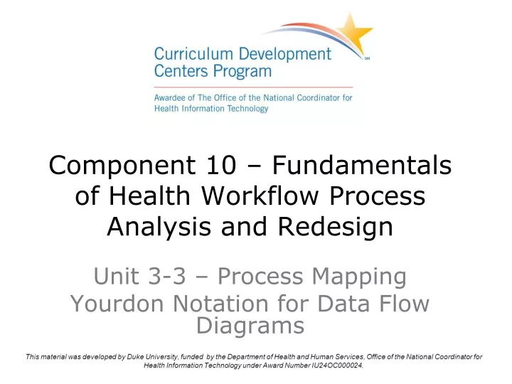 component 10 fundamentals of health workflow process analysis and redesign