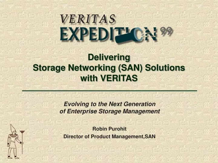 delivering storage networking san solutions with veritas
