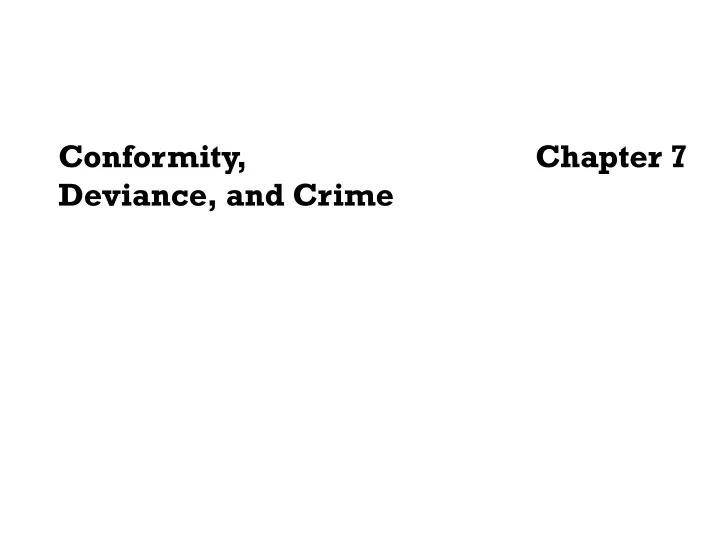 conformity deviance and crime