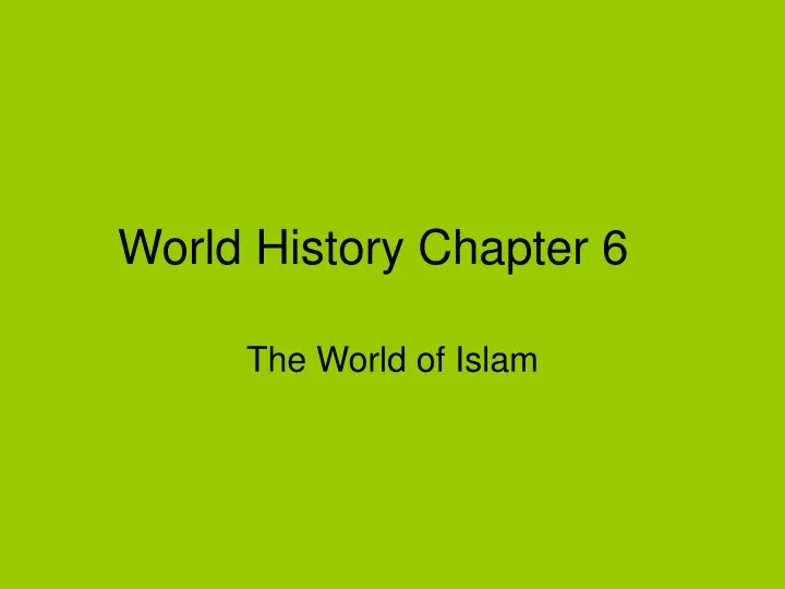 world history chapter 6