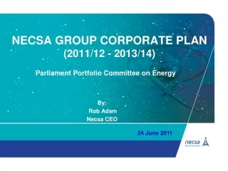 Necsa group corporate plan  (2011/12 - 2013/14)