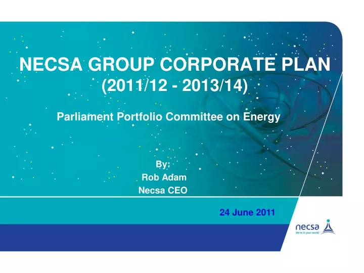 necsa group corporate plan 2011 12 2013 14