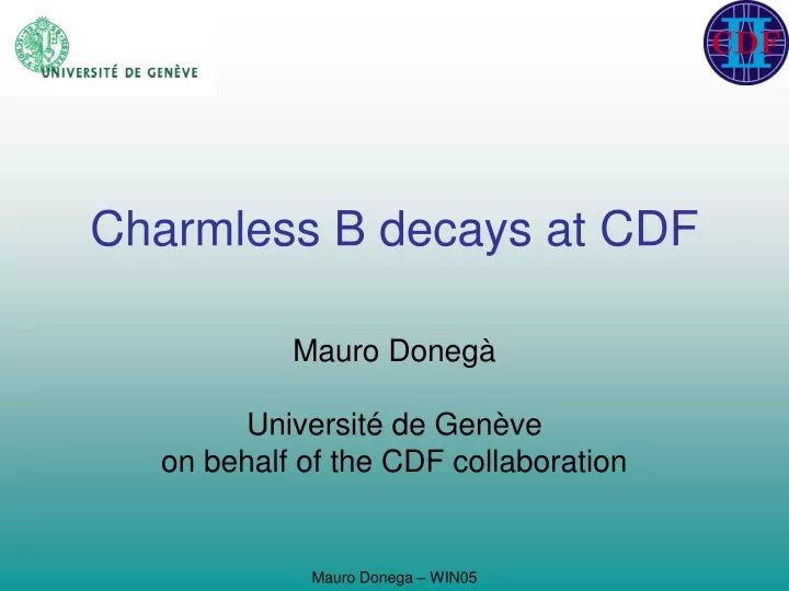 charmless b decays at cdf