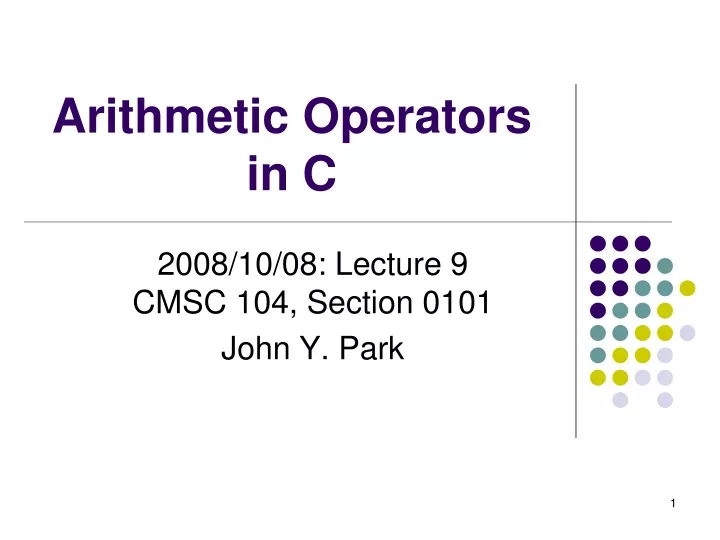 arithmetic operators in c