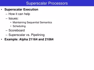 Superscalar Processors