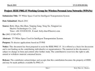 Project: IEEE P802.15 Working Group for Wireless Personal Area Networks (WPANs)