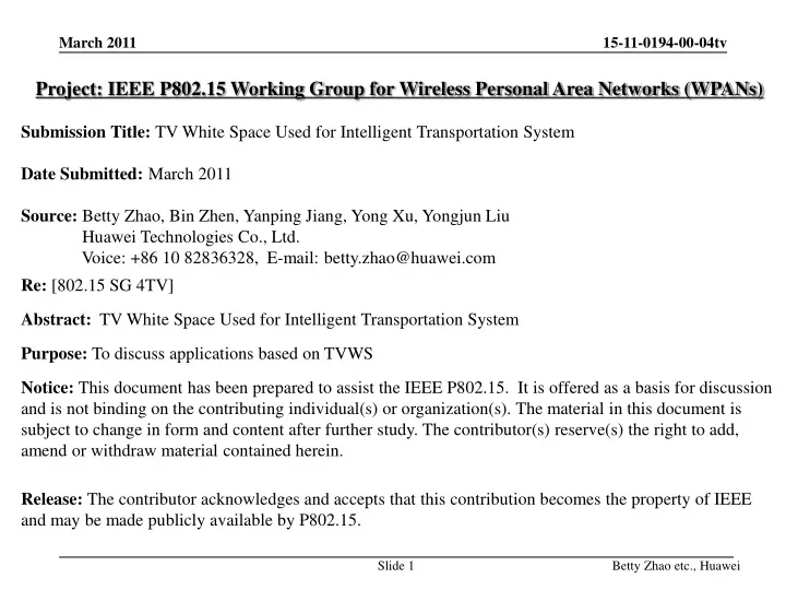 project ieee p802 15 working group for wireless