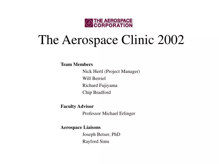 the aerospace clinic 2002