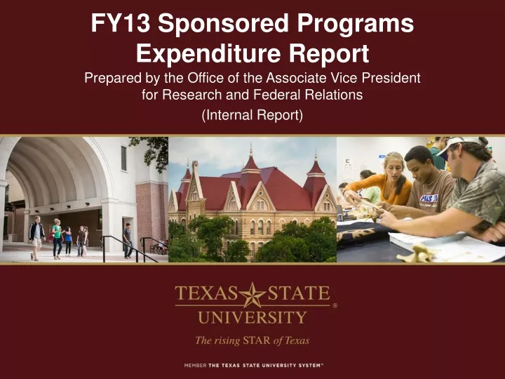fy13 sponsored programs expenditure report