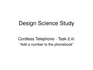 Design Science Study