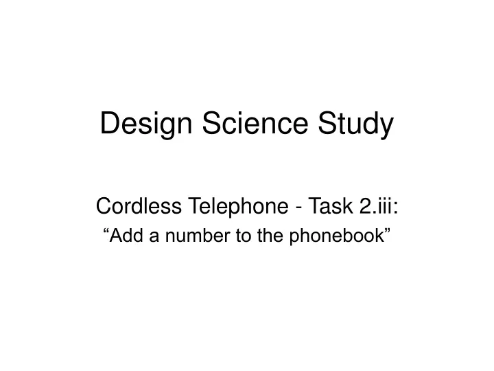 design science study