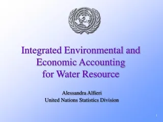 Integrated Environmental and Economic Accounting  for Water Resource