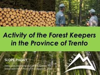 Activity of the Forest Keepers in the Province of Trento