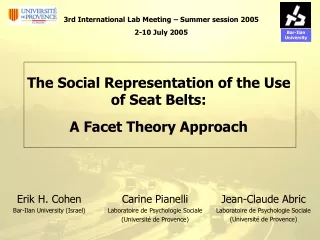 Carine Pianelli Laboratoire de Psychologie Sociale (Université de Provence)