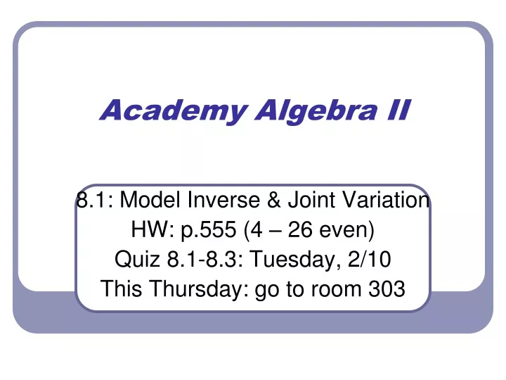 academy algebra ii