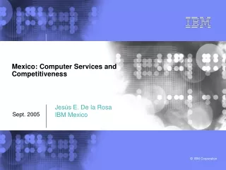 Mexico: Computer Services and  Competitiveness