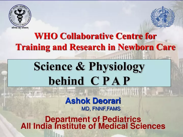 who collaborative centre for training and research in newborn care