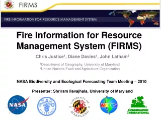 Fire Information for Resource Management System (FIRMS)