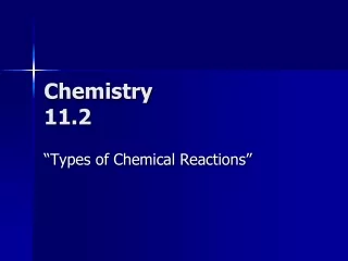 Chemistry 11.2