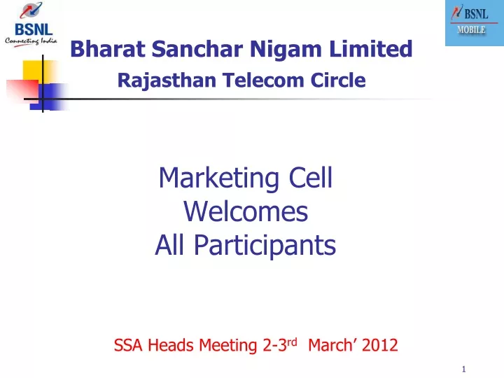 marketing cell welcomes all participants