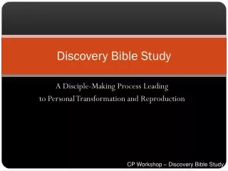 Discovery Bible Study