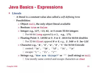 Java Basics - Expressions
