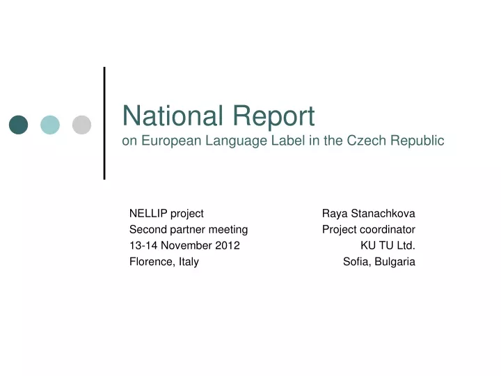 national report on european language label in the czech republic