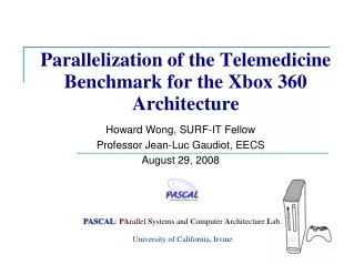 Parallelization of the Telemedicine Benchmark for the Xbox 360 Architecture