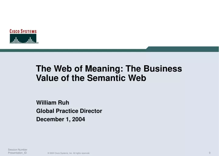 the web of meaning the business value of the semantic web