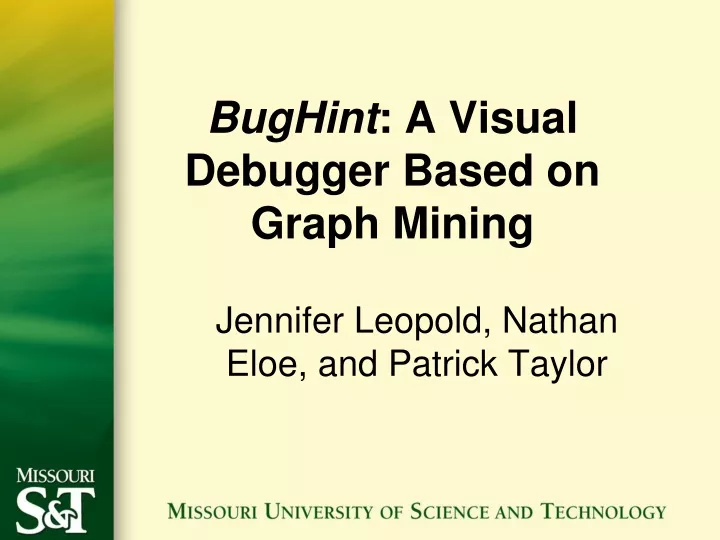 bughint a visual debugger based on graph mining