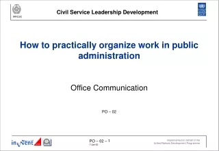 How to practically organize work in public administration