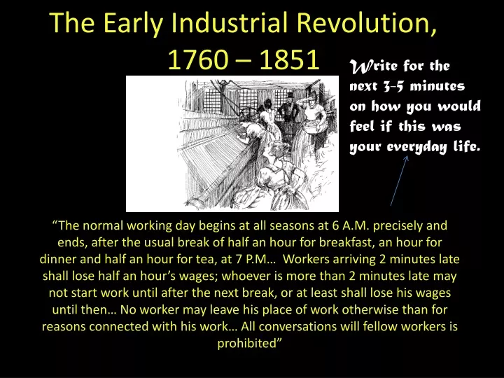 the early industrial revolution 1760 1851