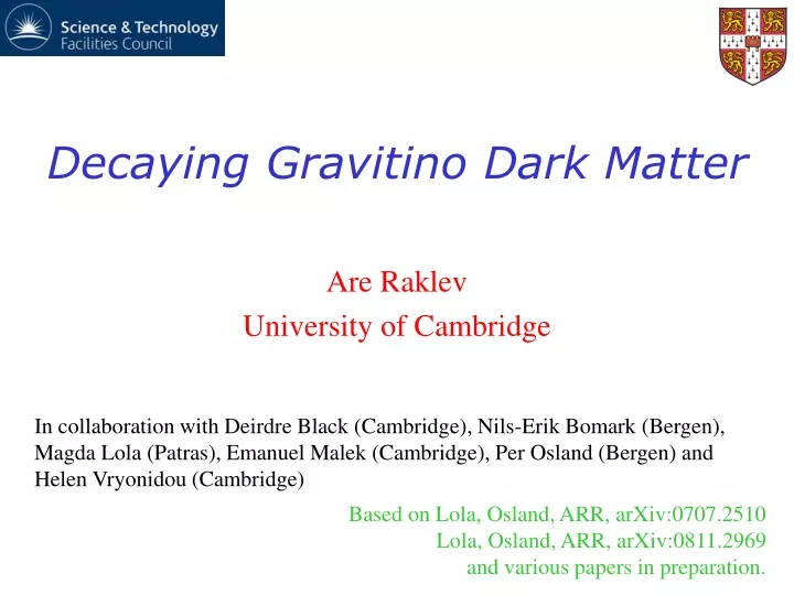 decaying gravitino dark matter