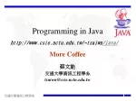 More Coffee: Java API, Conventions, Precision, GUI, Applet - slide 1