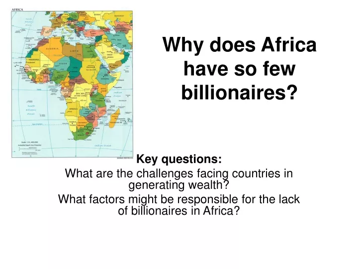 why does africa have so few billionaires