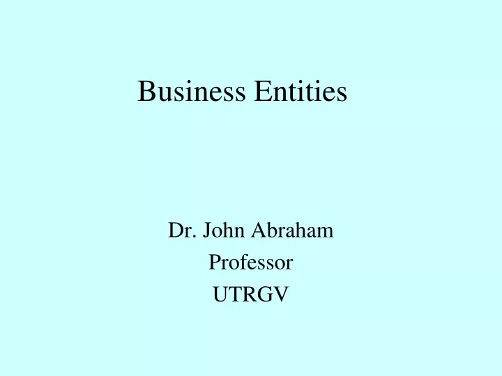 business entities