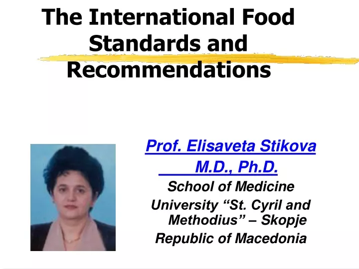 the international food standards
