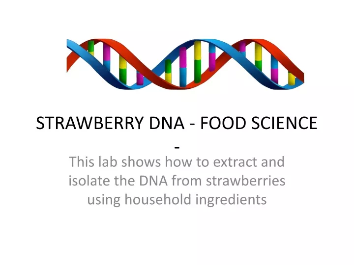 strawberry dna food science