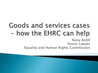 Goods and services cases – how the EHRC can help
