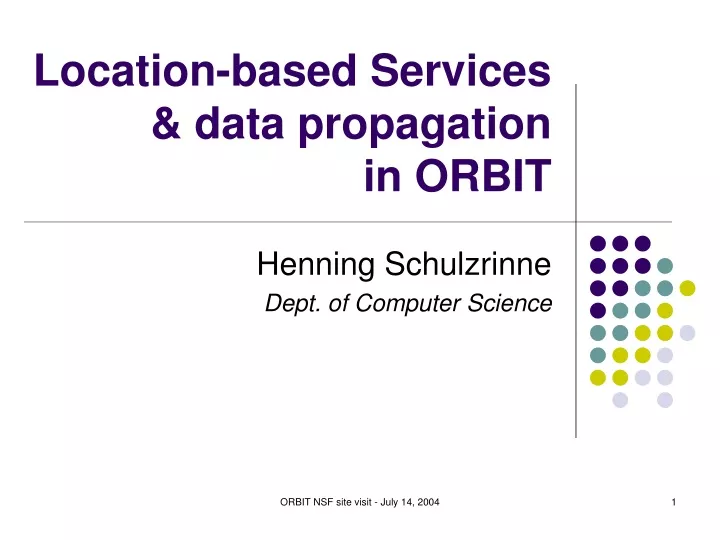 location based services data propagation in orbit