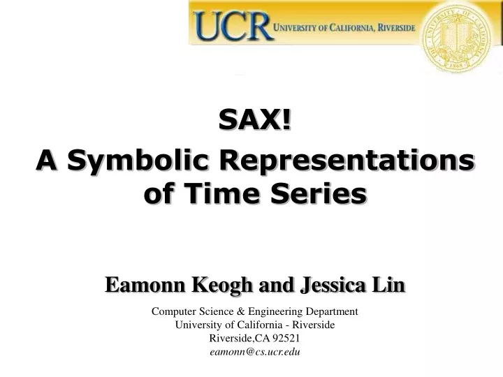 sax a symbolic representations of time series