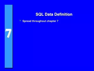 SQL Data Definition