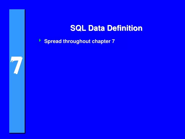 sql data definition